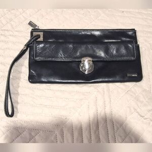 Elegant Black Leather Clutch